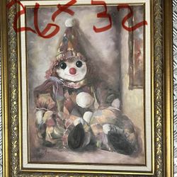 Clown Oil Painting