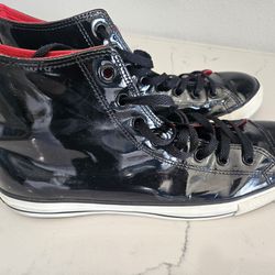 Converse All Star Chuck Taylor Black Patent Leather High Top
