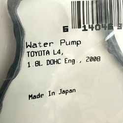 Water Pump Gasket 1.8L Toyota