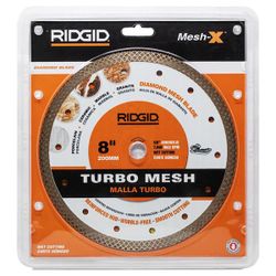 BRAND NEW SEALED Ridgid 8 in Turbo Mesh Diamond Blade