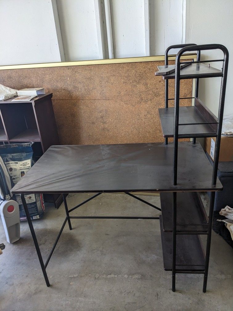 Desk With Shelves