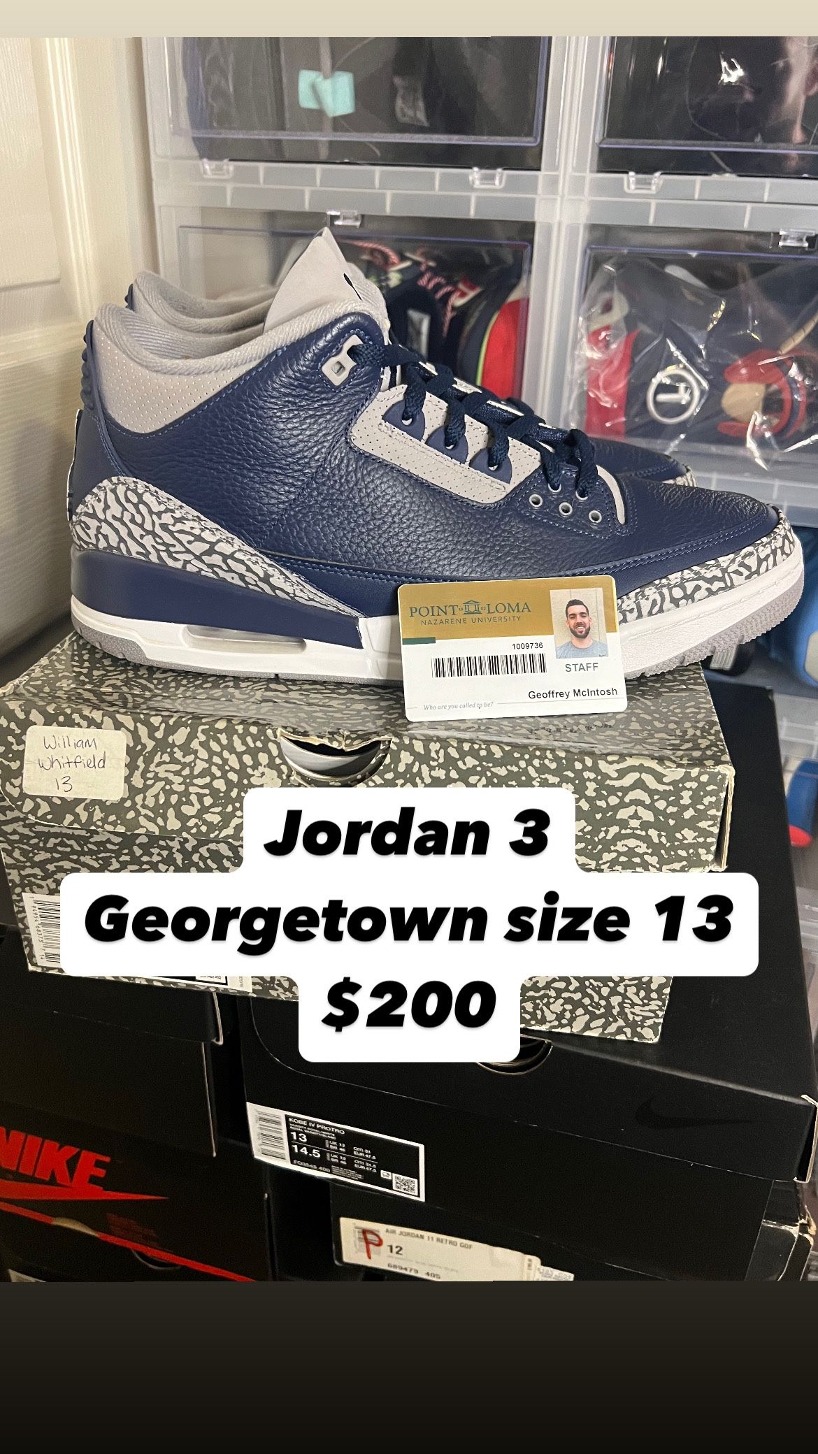 Jordan 3 Georgetown Size 13