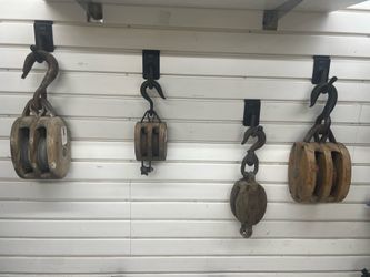 Antique pulleys