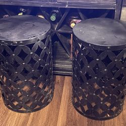 2 Iron End Tables