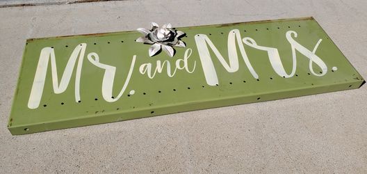 Mr. & Mrs. Wedding or Home Wall Decoration