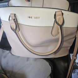 Nine West Beige Tote Bag Shoulder Purse