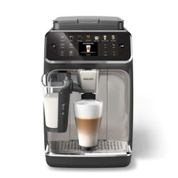 Philips - 4400 Fully Automatic Espresso Machine with LatteGo Milk Frother - Black/ Silver
