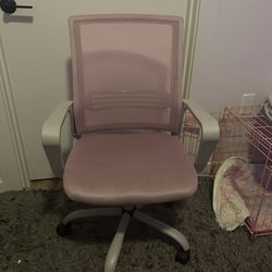 Pink office chair 