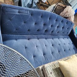 LIVING ROOM CLASIC VELVET BLUE SET 2 PIECES