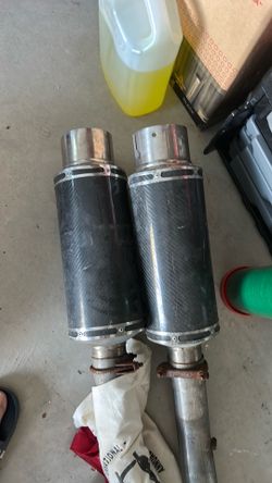 Universal carbon fiber muffler set of 2