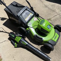 Greenworks Pro 60v Lawnmower & Blower