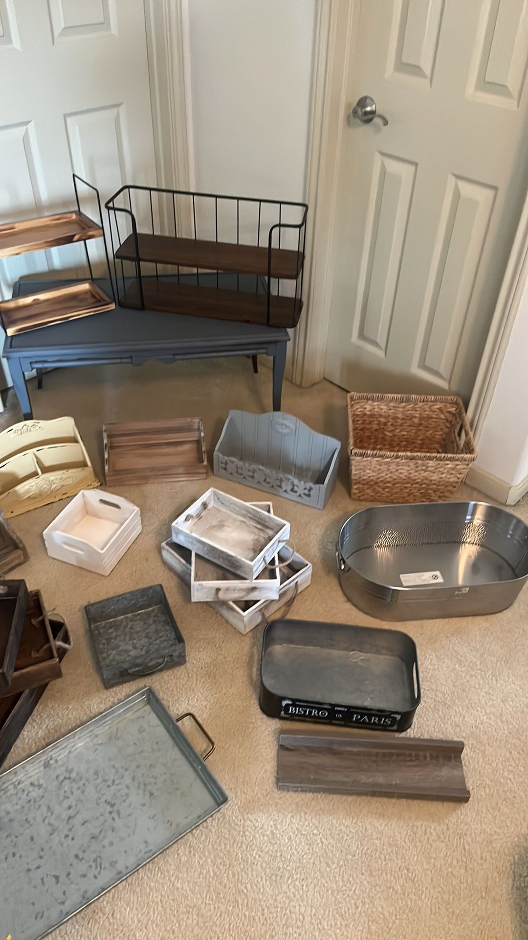 Farmhouse Trays Shelves Storage $10-$18 Each