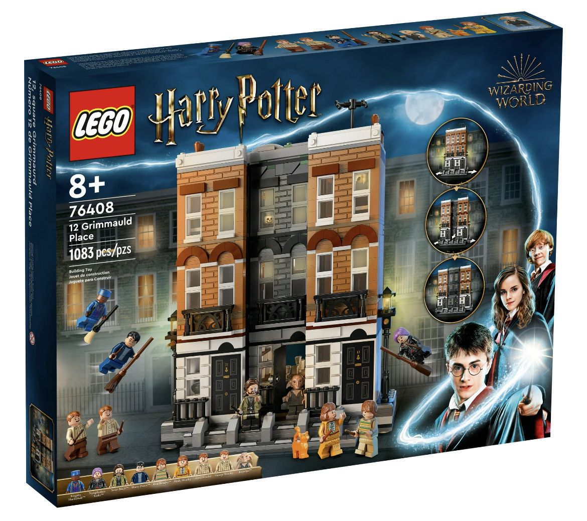 LEGO Harry Potter 12 Grimmauld Place 76408, Headquarters of the Order of the Phoenix Magic Set, Transforming House Model Building with 9 Minifigures i