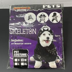 *NEW* Spooktacular Creations Skeleton Pet Puppy/Dog Hoodie (Size Medium)