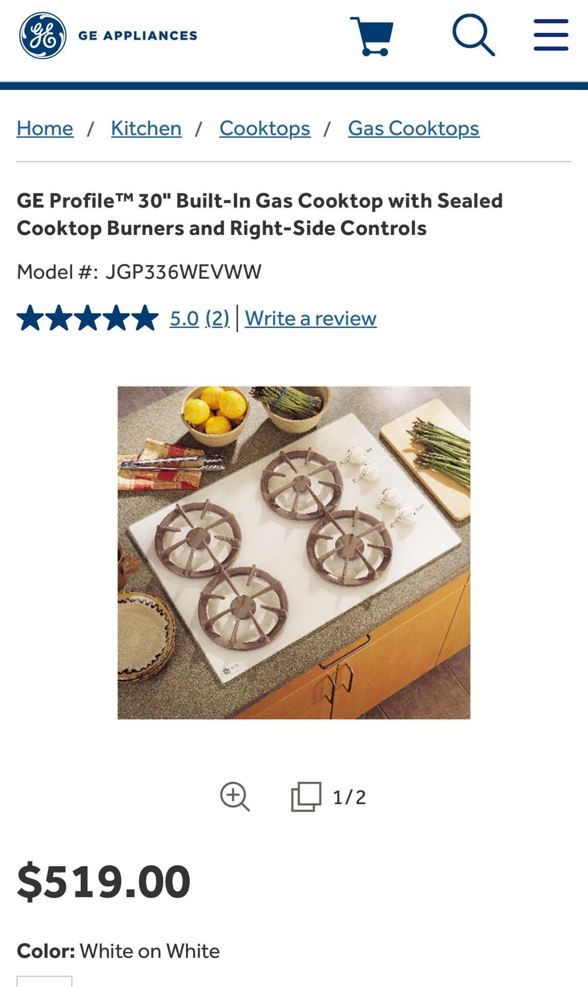 GE Appliance Gas Stove