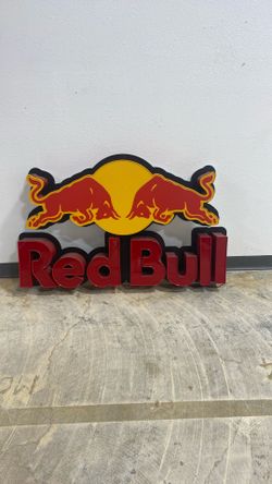 RED BULL RETRO HANDMADE ACRYLIC METAL LIGHTBOX 48x29.5”