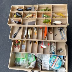 Old Tackle Box With Tackle 
