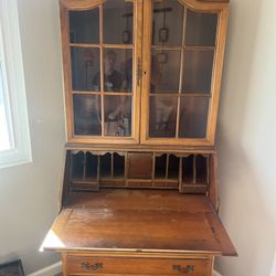 Mid Century Maddox Tables Secretary Desk w/  Hutch