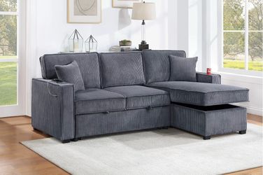 Sectional sleeper with storage