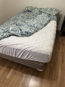 Household Queen, Box Spring, And Frame For Sale 