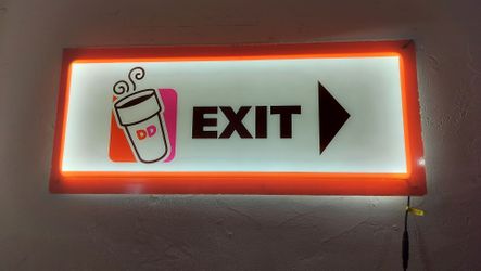 Light up Dunkin Donuts sign