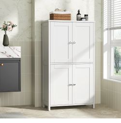 Four door white bathroom cabinet SXG1224 (HN)