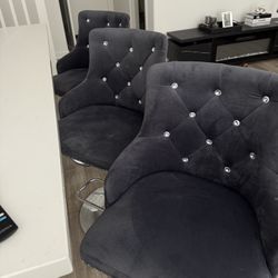 DARK GREY BAR STOOLS