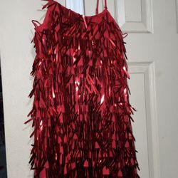 Red Fringe Dress