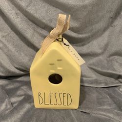 Blessed Rae Dunn Birdhouse Yellow