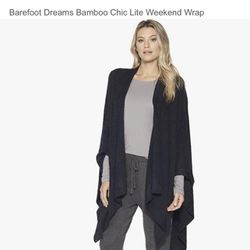 Barefoot Dreams Bamboo Chic Lite Weekend Wrap Sweater/Cardigan Sz. Small/Medium