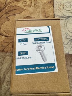 Metallixity 20 Stainless Steel 304 side M8-1.25x30mm