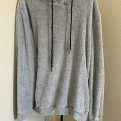 Fuzzy Hoodie Sweatshirt Teddy Men’s Size XL