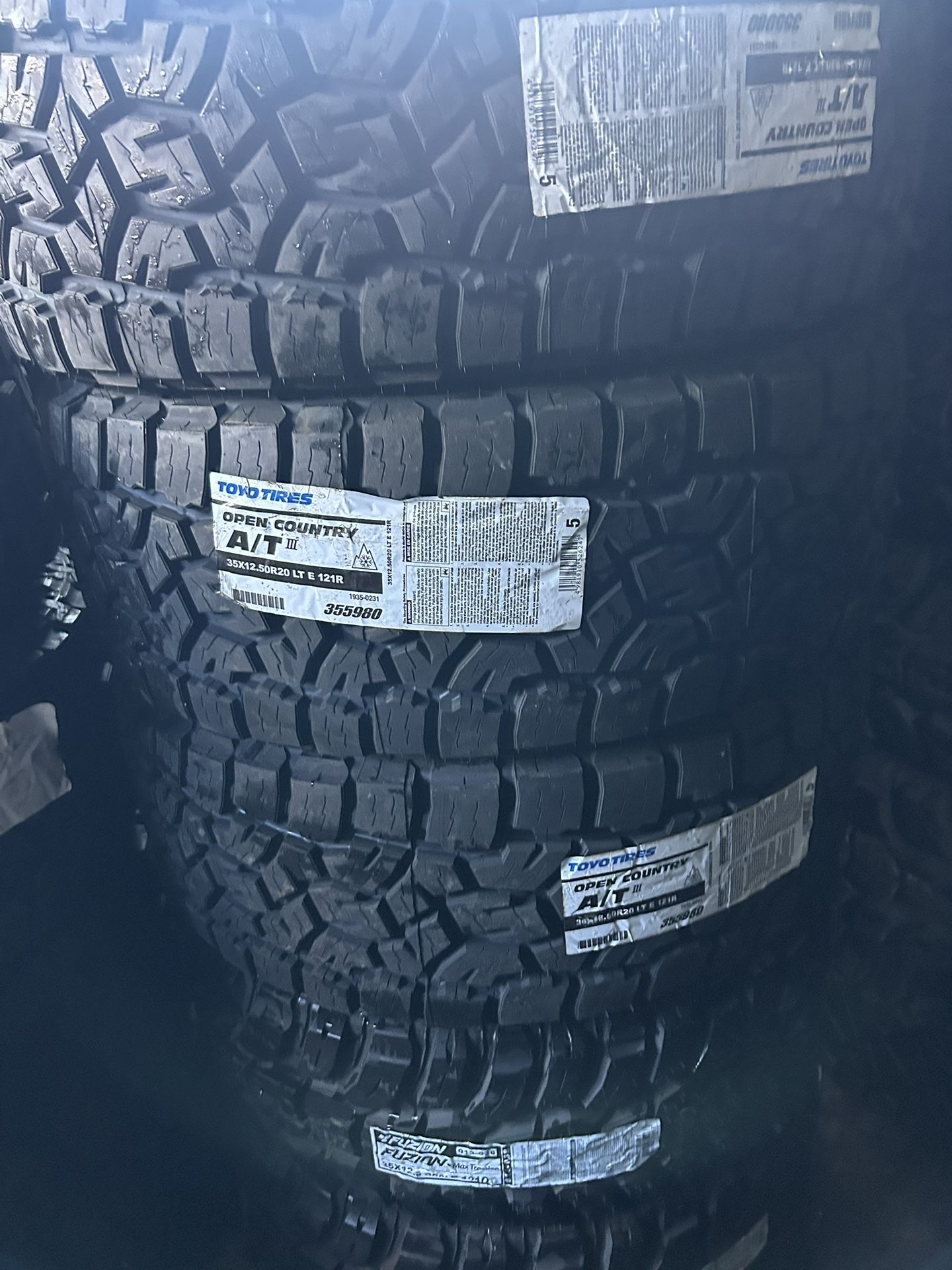 TOYO A/T3 35x12.50R20LT TIRES FOR SALE!!!!