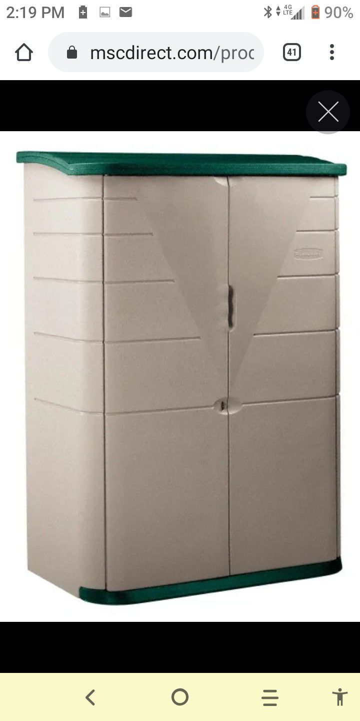 Rubbermaid4 Ft. 8 Inches Wide x 6 Ft. 5 Inches High x 2 Ft. 8 Inches Deep Plastic Vertical Storage Shed