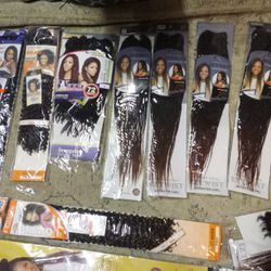 50 Assorted Hair Extensions... Braids.... Bundles For professional Hair Designs 