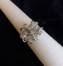 Beautiful! White Sapphire & 925 Silver Filled Ring - Size 10 1/2 -$18. OBO💍 🎁💎 2 for $30 (Some items 3 for $30)