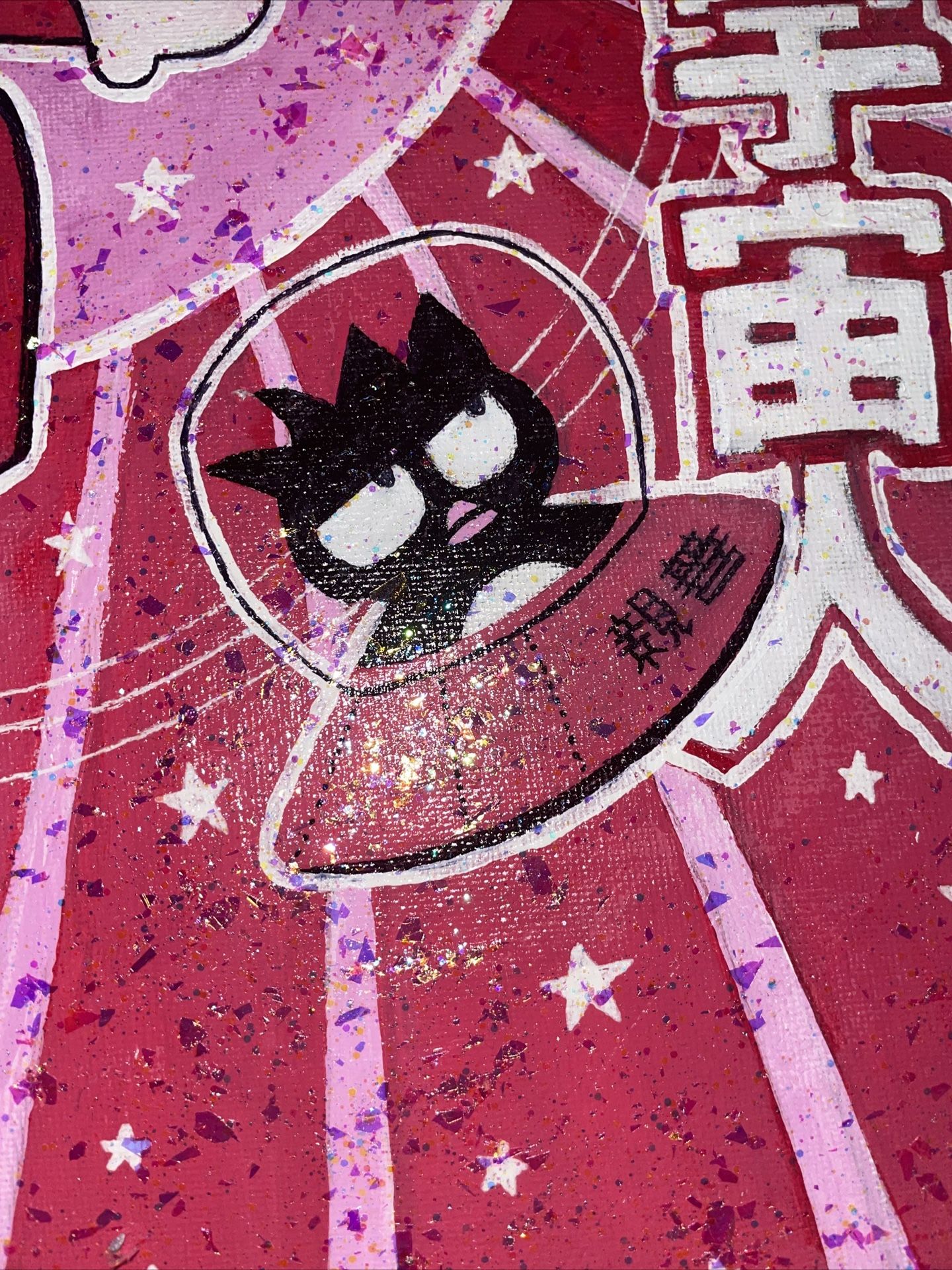 Handmade Astro Hello Kitty Painting