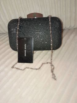 Small Black Purse with Chain