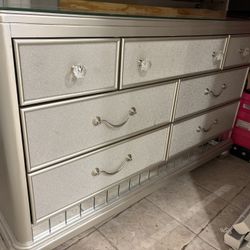 Dresser With Custom Glass