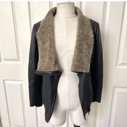 AMS Pure Faux Leather Jacket 