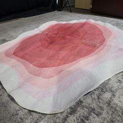 Cloud Shaped Floor Rug Pink