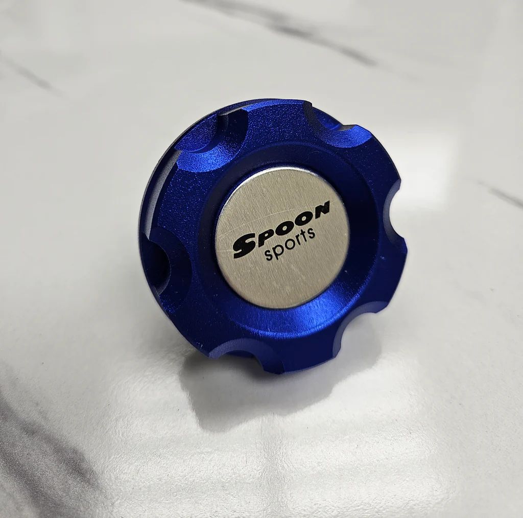 Brand New Jdm Blue Spoon Sports Engine Oil Cap Emblem For Honda / Acura