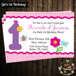 Girl's 1st Birthday Invitation - First Birthday Party