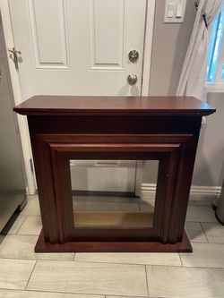 36" Electric Fireplace Mantel Wooden Surround Firebox, TV Stand (Fireplace Not Included)