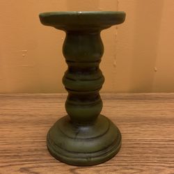 Vintage green candle pillar