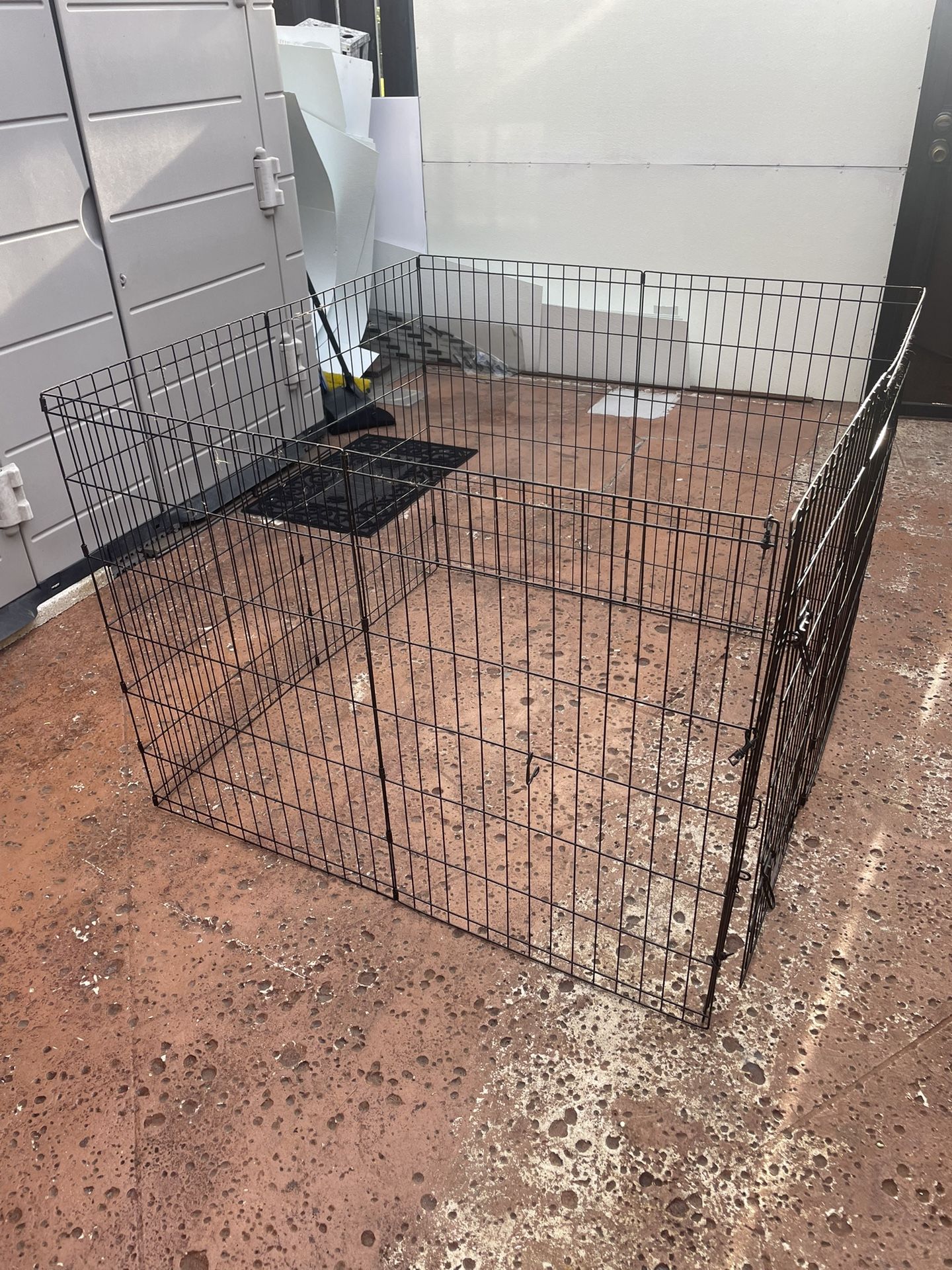 Dog Crate Folding Big Metal Wire Dog Kennel Cage with Tray for Small/Medium/Large Dogs Indoor Outdoor Travel Use, Black 