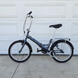 Schwinn Hinge Adult Folding Bike Model S2278C, 20-inch Wheels, Rear Carry Rack