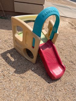 Step 2 Panda Climber Outdoor Heavy Plastic Kids Toddler Slide with Base (LxWxH: 51” x 33” x 31”)