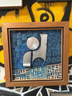 Framed Abstract Mixed Media Artwork