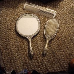 Towle Antigue Mirrorbrush And Comb